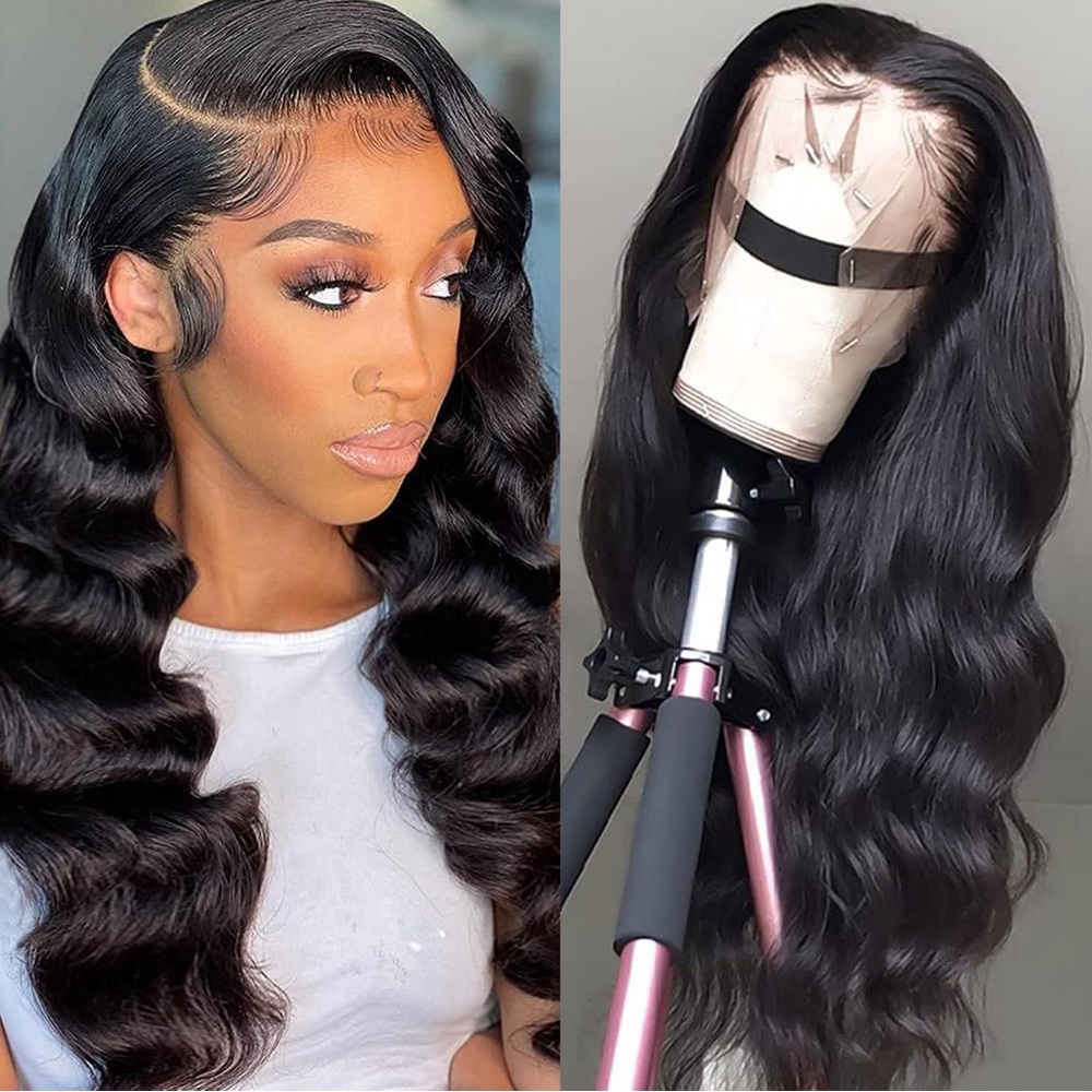 13x4 Human Hair Body Wave HD Lace Frontal Wig with Pre-Plucked lace & Baby Hair
